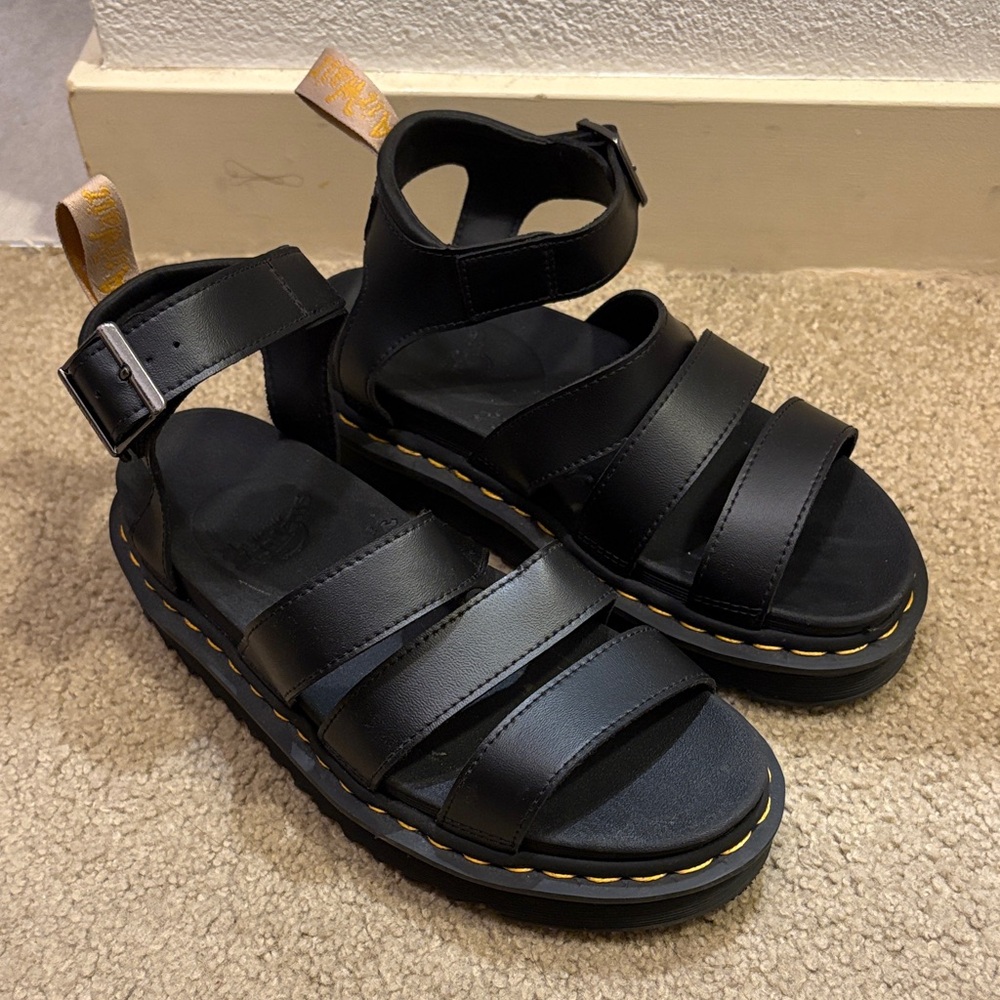 Black Strappy Dr. Martens Sandals